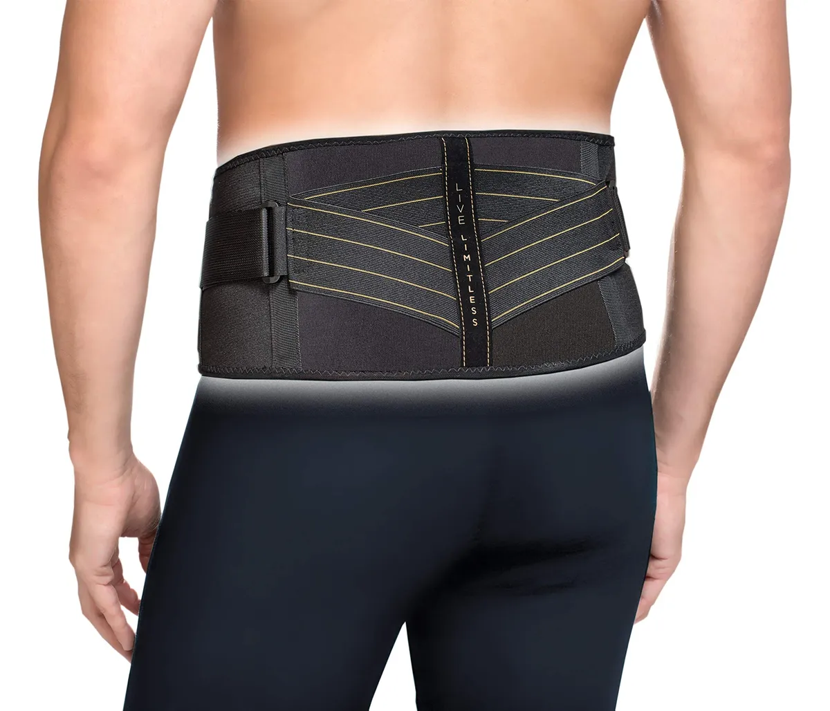 Cinturón de Compresión Unisex Negro Talla 2XL 3XL - Soporte Lumbar, Corrector de Postura y Recuperación Deportiva - Tela Transpirable y Ajustable