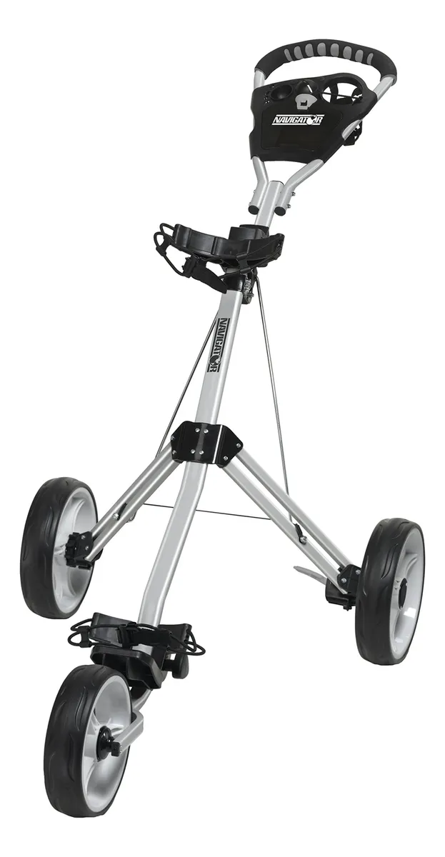 Carrito de Golf Navigator 3 Ruedas Negro - Plegable y Ligero para Pasear - Ideal para Campos y Clubes