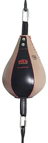 Bolsa de Doble Extremo Ringside Invicto Negra y Cobriza - Ideal para Entrenamiento de Boxeo y Artes Marciales - Diseño Resistente y Elegante con Acabado de Herrajes premium