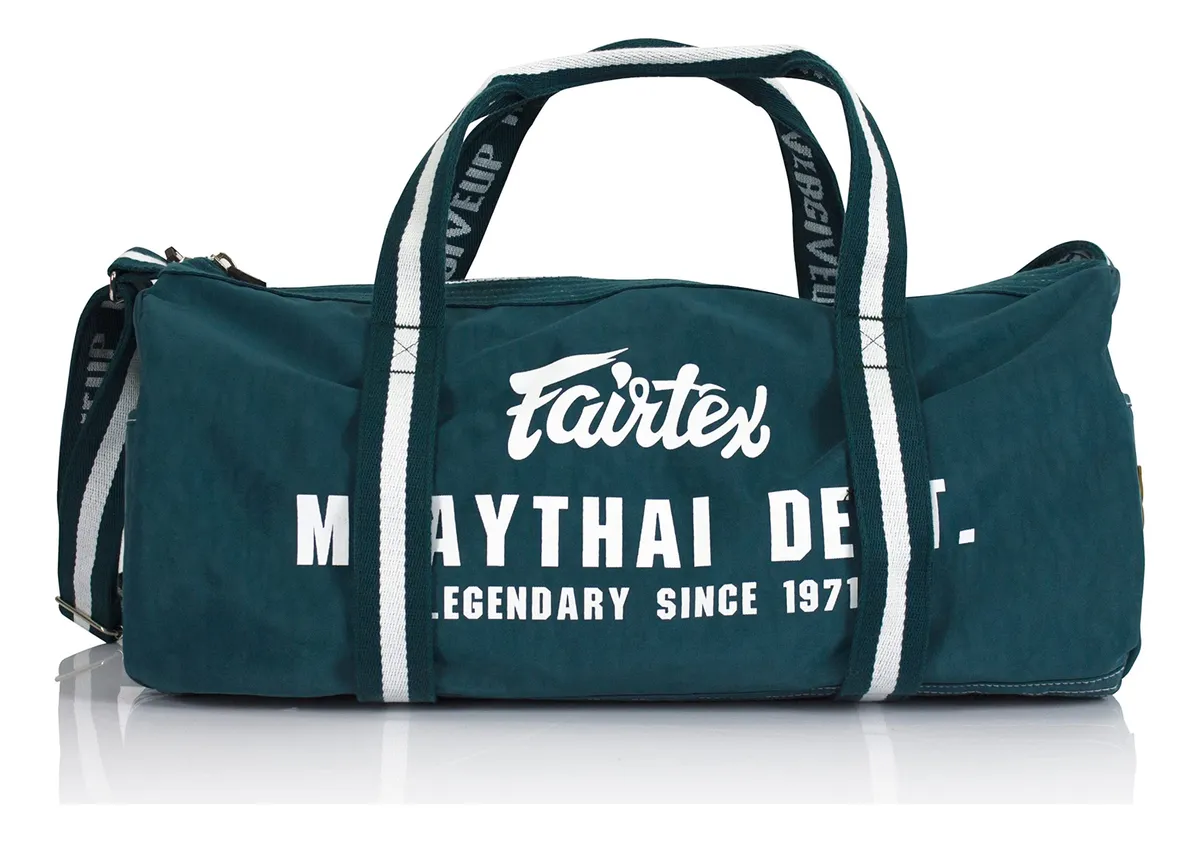 Bolsa De Boxeo Retro Fairtex Bag9 Verde - Ideal para Entrenamiento de Gimnasio y Defensa Personal | Diseño Clásico Resistente