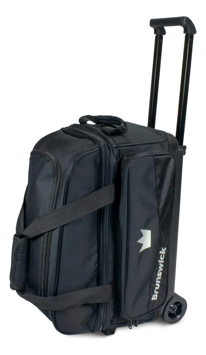 Bolsa de Boliche Doble Brunswick Zone con Ruedas - Diseño Exclusivo para Jugadores Profesionales y Aficionados - Capacidad para 2 Bolas - Transporte Cómodo y Seguro