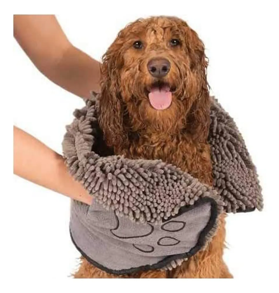 Toalla Ultra Absorbente Microfibra para Perros Mojados Gris | Secado Rápido y Suave | Ideal para Mascotas Húmedas | Accesorio esencial para el cuidado de tu perro