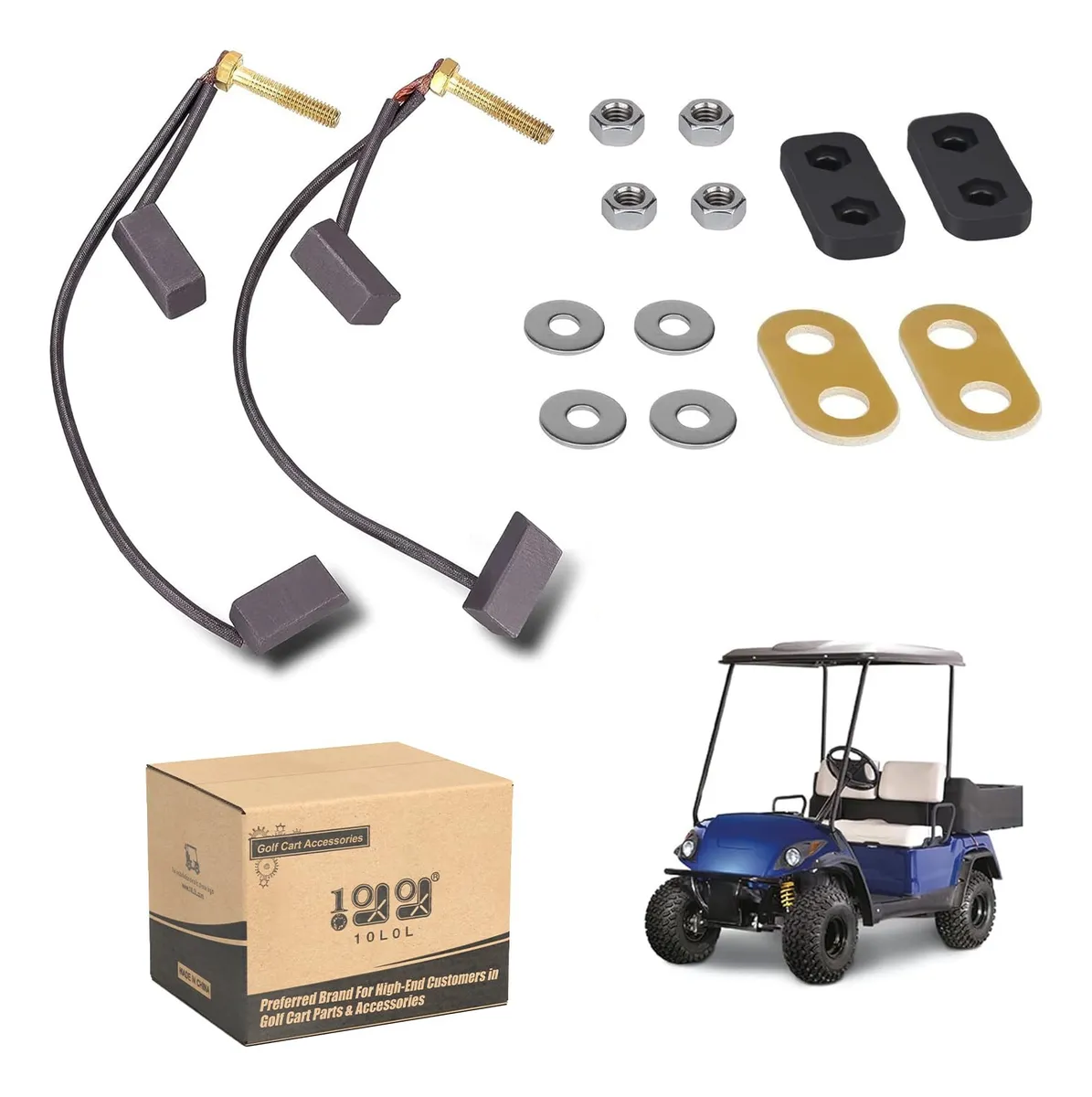 Juego de Cepillos de Motor para Carro de Golf 10L0L 36V 48V - Repuesto Esencial para Mantenimiento y Rendimiento Óptimo