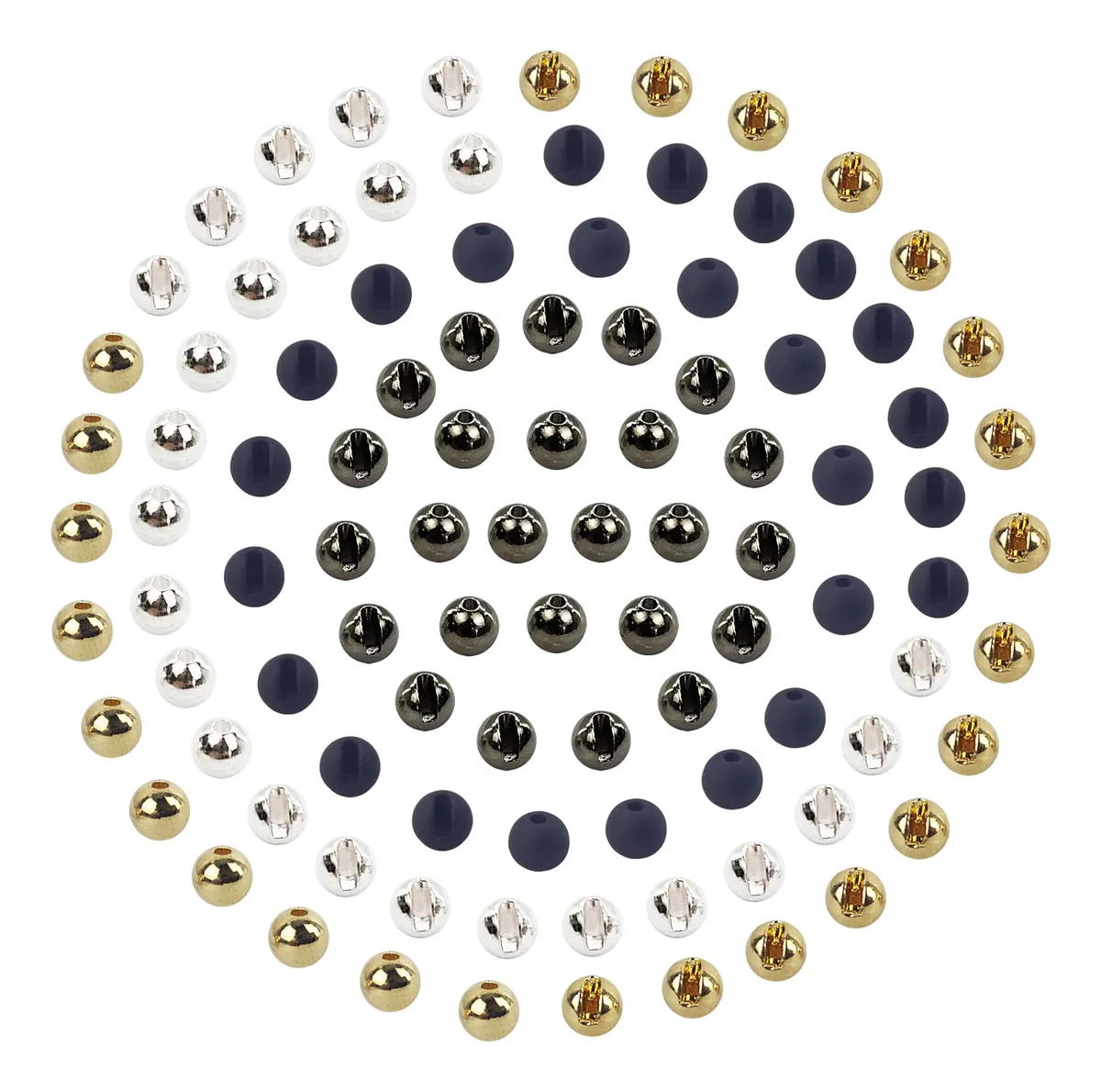 25 Bolitas de Tungsteno para Pesca Nymph: 12 Colores Vibrantes, 5 Tamaños Variados - Mejora tu Señuelo y Captura Más Peces con Precisión