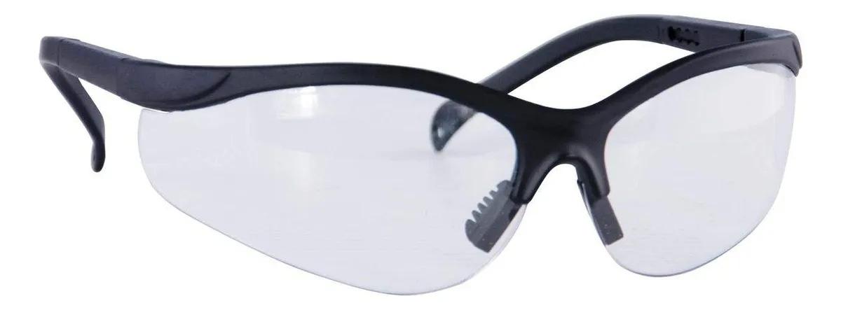 Gafas de Sol Ajustables con Lentes Transparentes y Marco Negro - Ideales para Exteriores, Protección UV, Diseño Moderno - Lentes Antirreflejos para Visibilidad Óptima