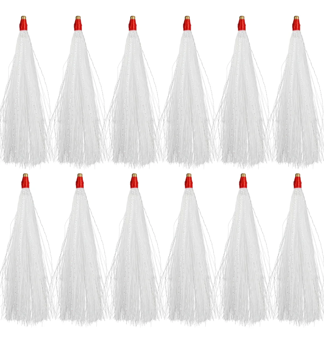 12 Cebos de Pesca Bucktail para Mar: Señuelos Artificiales de Alta Eficacia en 3 Colores Vibrantes - Pesca Deportiva y Recreativa