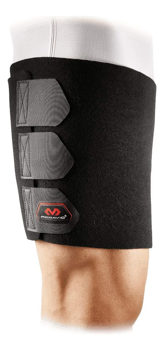 McDavid Envoltura de Muslo para Soporte y Estabilidad - Comodidad y Recuperación Muscular Optimizada - Ideal para Deporte y Rehabilitación - Ajuste Universal