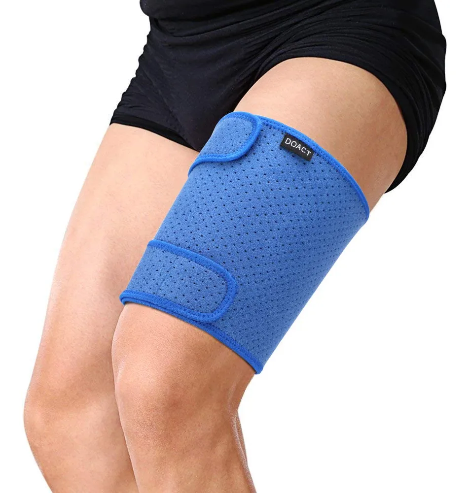 Soportes de Muslos con Compresión Ajustable para Hombres y Mujeres | Alivio del Dolor Muscular y Soporte Deportivo | Ideal para Running, Gimnasio y Recuperación