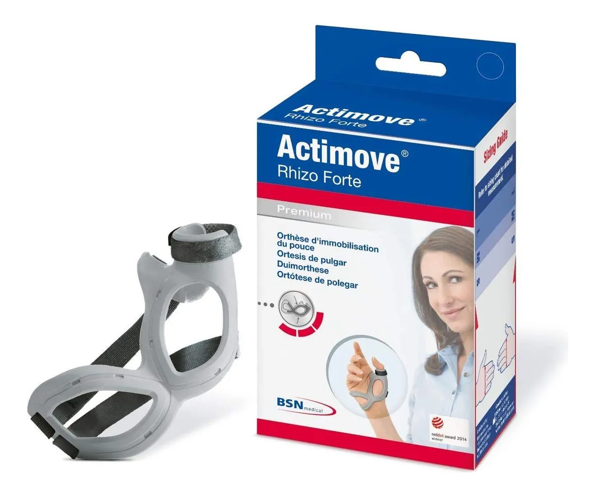 Actimove Rhizo Fo Soporte para Pulgar Izquierdo Gris Talla S - Estabilización y Alivio del Dolor para Articulaciones