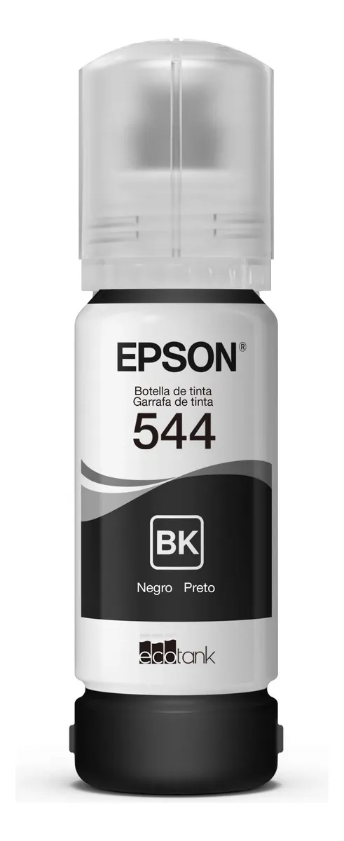 Botella Tinta Epson EcoTank T544 Negra 70ml - Impresiones Intensas y Duraderas | Calidad Profesional para tu Impresora Epson