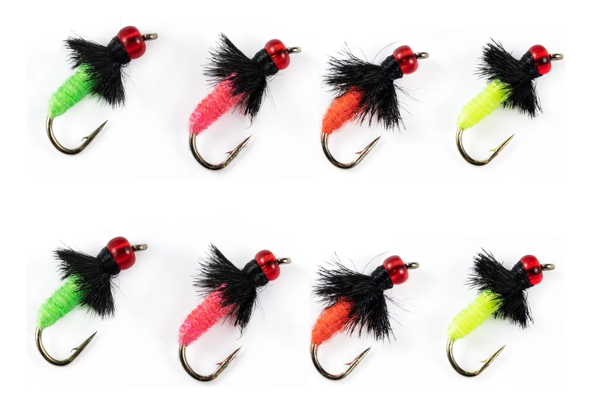 12 Señuelos De Pesca Con Mosca Diseño Mariposa Flotante Mosquito Seco (8pcs)