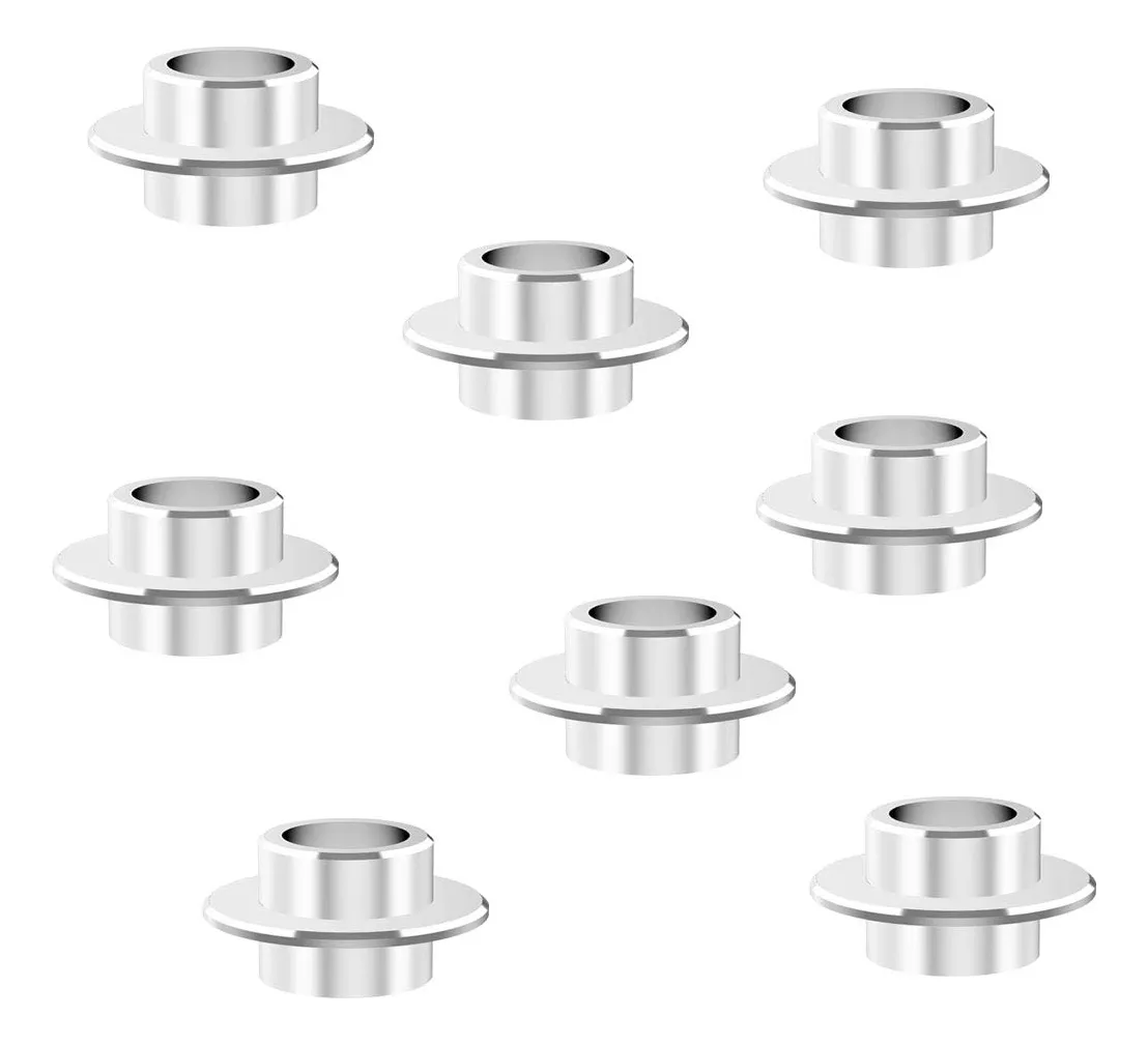 Espaciadores de Aluminio 8mm Plateados para Patines en Línea - Repuestos Duraderos y Ligeros para un Deslizamiento Óptimo