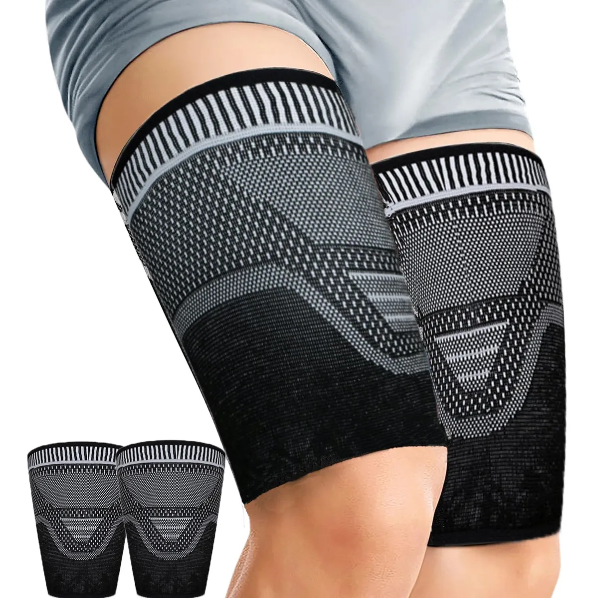 Pack 2 Piezas Soporte Muslo Antideslizante XL para Deportes y Entrenamiento | Mejora Rendimiento y Protección | Unisex