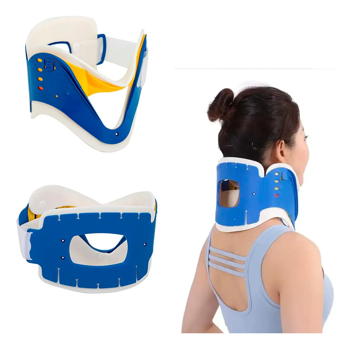 Collarín Cervical Ortopédico Ajustable 4 Posiciones para Alivio de Dolor de Cuello y Mayor Comodidad en Adultos - Soporte Cervical Terapéutico