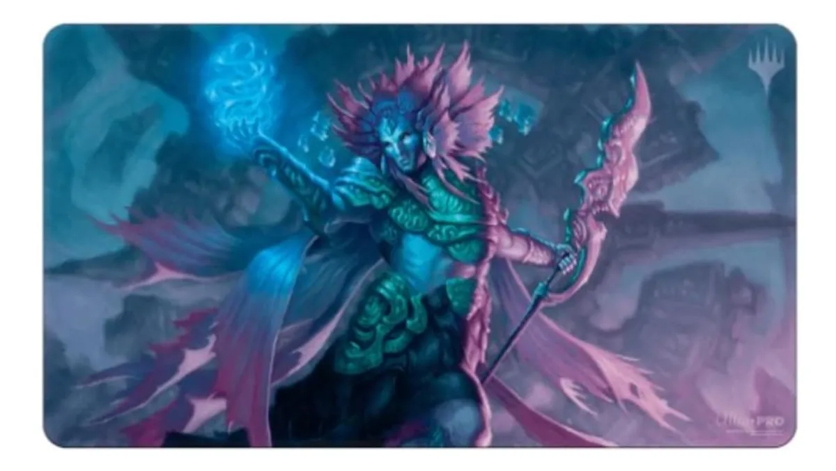 Alfombrilla de Juego Profesional Hakbal para Magic The Gathering | Superficie Óptima para Cartas | Medidas 60x35 cm | Negro Elegante