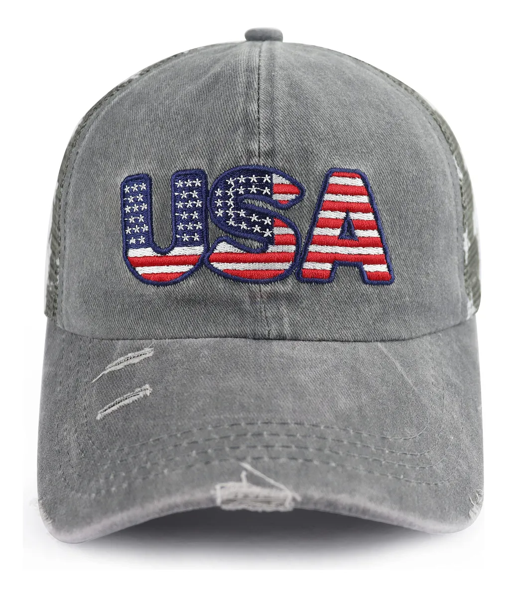 Gorra de Béisbol Ajustable Unisex Estilo Bandera Americana - Protección Solar y Estilo Patriótico para Hombre y Mujer - Talla Única Versátil