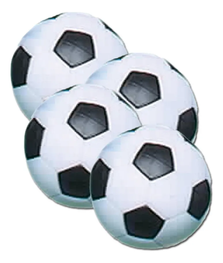 Pack 4 Pelotas de Futbolín Profesional 36mm Negro y Blanco para Mesas de Futbolín, Marcadores Perfectos para Partidas Intensas y Entrenamiento - Material Duradero y Diseño Clásico