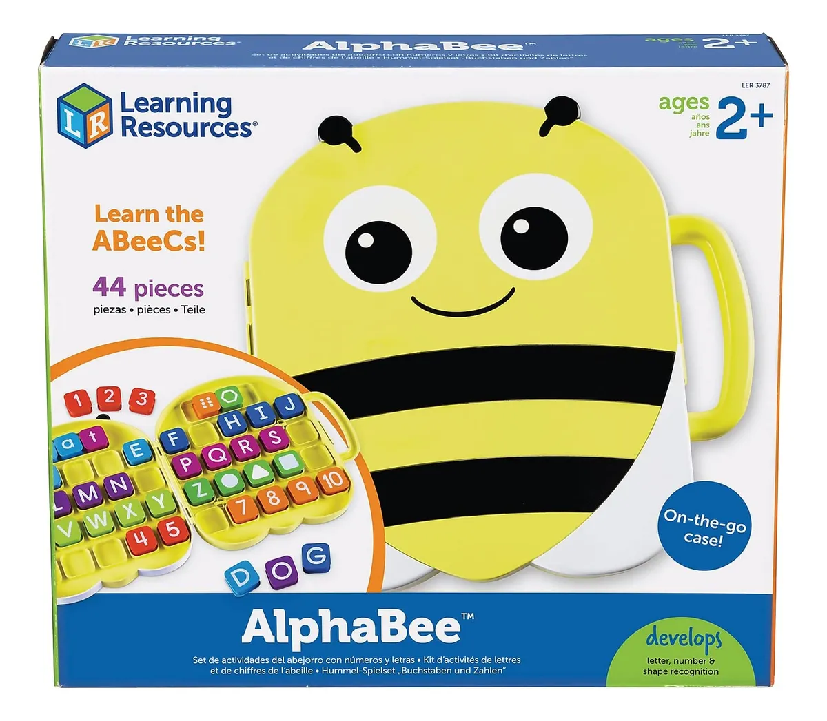 Abecedario para Niños 44 Piezas: Juego Educativo Interactivo de Formas y Letras Multicolor para Aprendizaje Divertido