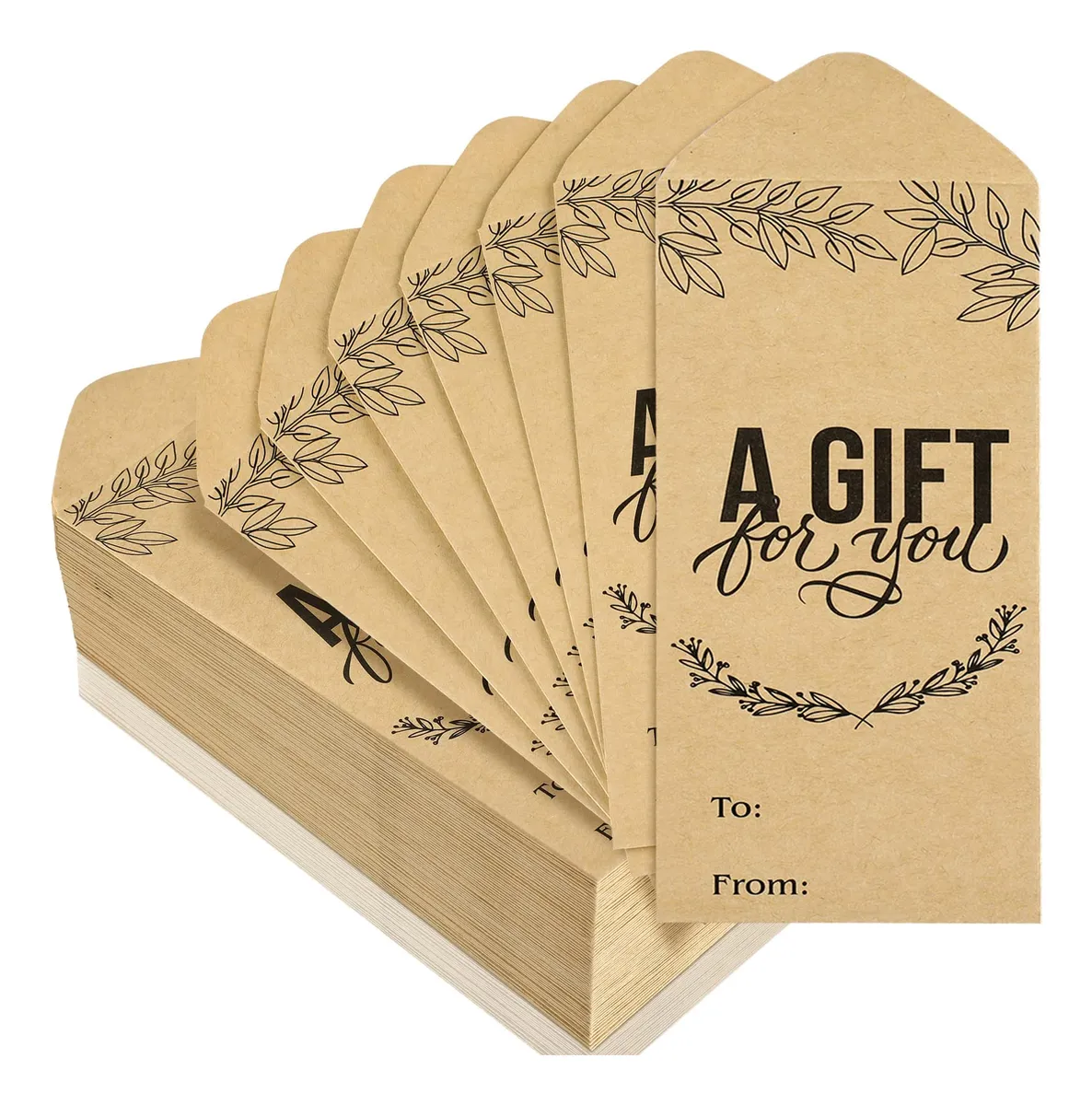 100 Sobres de Dinero Kraft Marrón 7x16.5cm - Perfectos para Efectivo, Tarjetas de Regalo y Documentos Pequeños | Envío y Almacenamiento Seguro