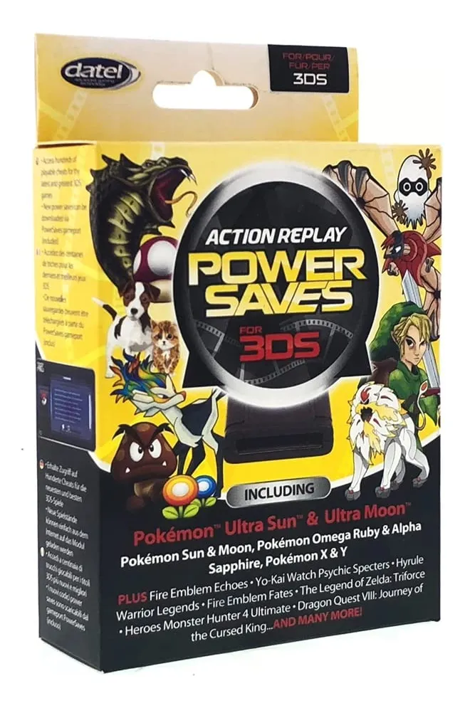 Action Replay Powersave para Nintendo 3DS: Potencia tus Juegos con Trucos y Desbloqueos | Accesorios Esenciales para tu Consola