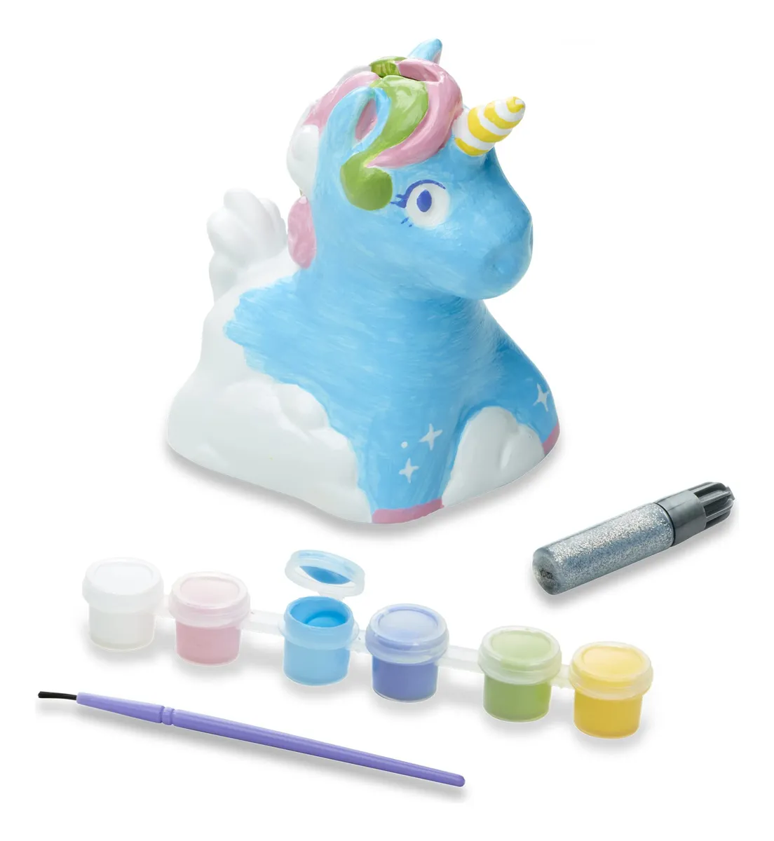 Kit Manualidades Unicornios para Decorar Alcancías Incluye Pinturas y Diseño Personalizable - ¡Crea Tu Propio Unicornio Mágico!