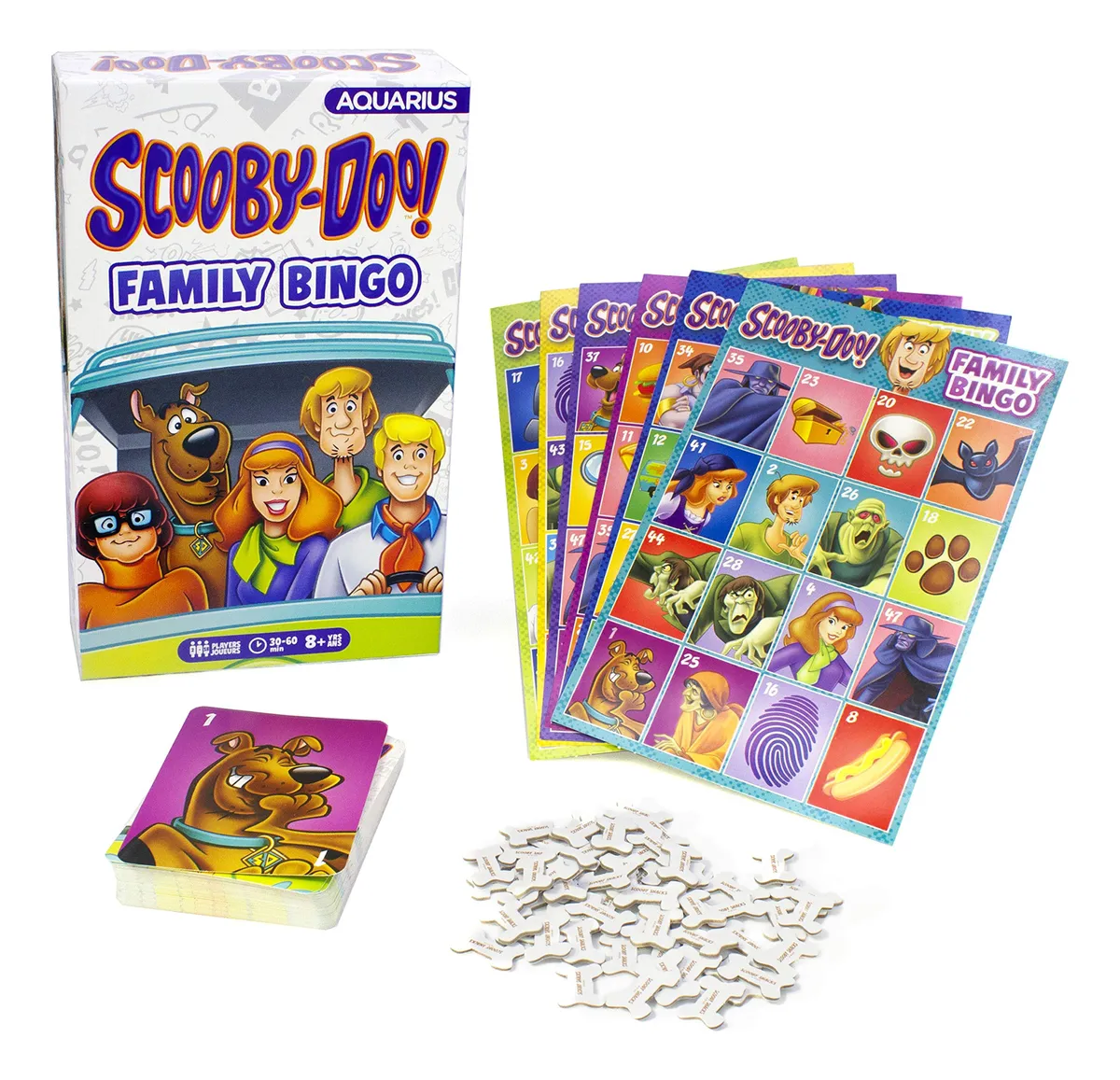 Juego de Bingo Familiar Scooby-Doo: Diversión para todas las edades, juego de mesa, ideal para reuniones, entretenimiento casero.