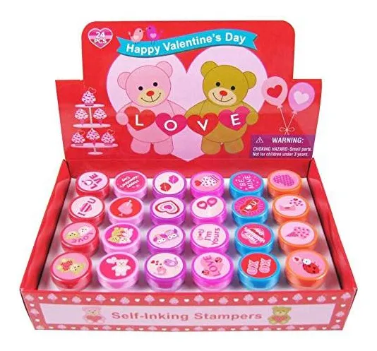 24 Sellos Navideños Divertidos para Niños: Ideales para Manualidades, Decoración y Regalos Infantiles con Tinta de Colores Vibrantes y Diseños Festivos