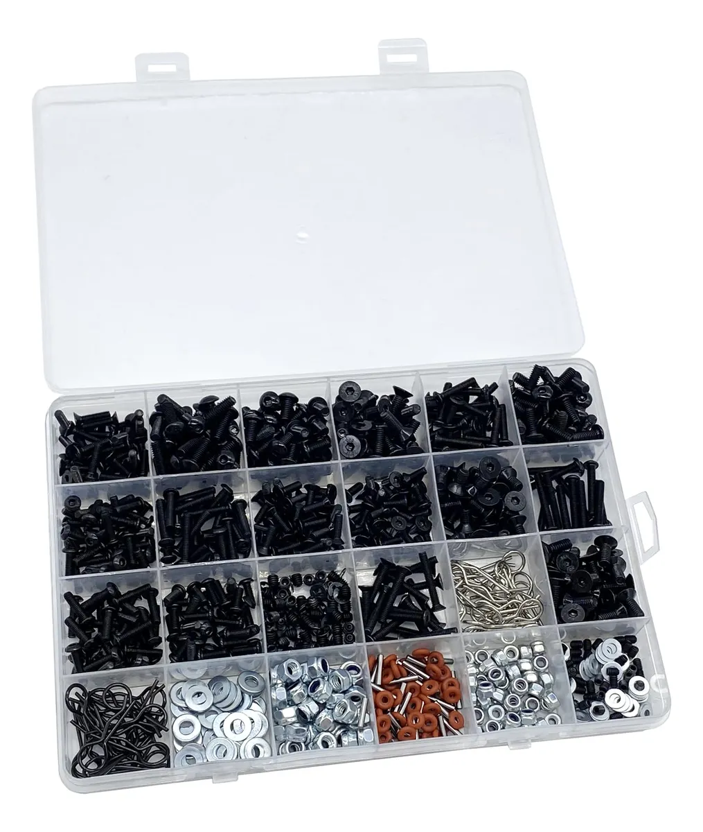 Kit 1000 Tornillos Acero Inoxidable para Coche RC Hobby Escalada Buggy Off-Road - Accesorios Duraderos y Versátiles para Reparación y Mantenimiento