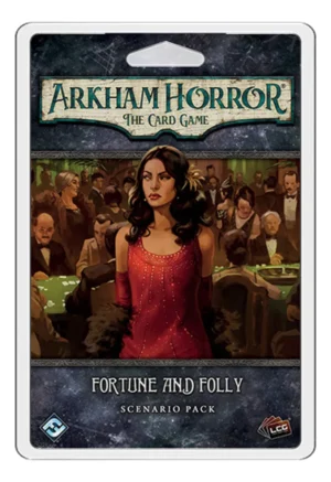 Arkham Horror: Fortune and Folly Juego de Cartas Cooperativo para 1-4 Jugadores, Edad 14+, Aventura y Misterio