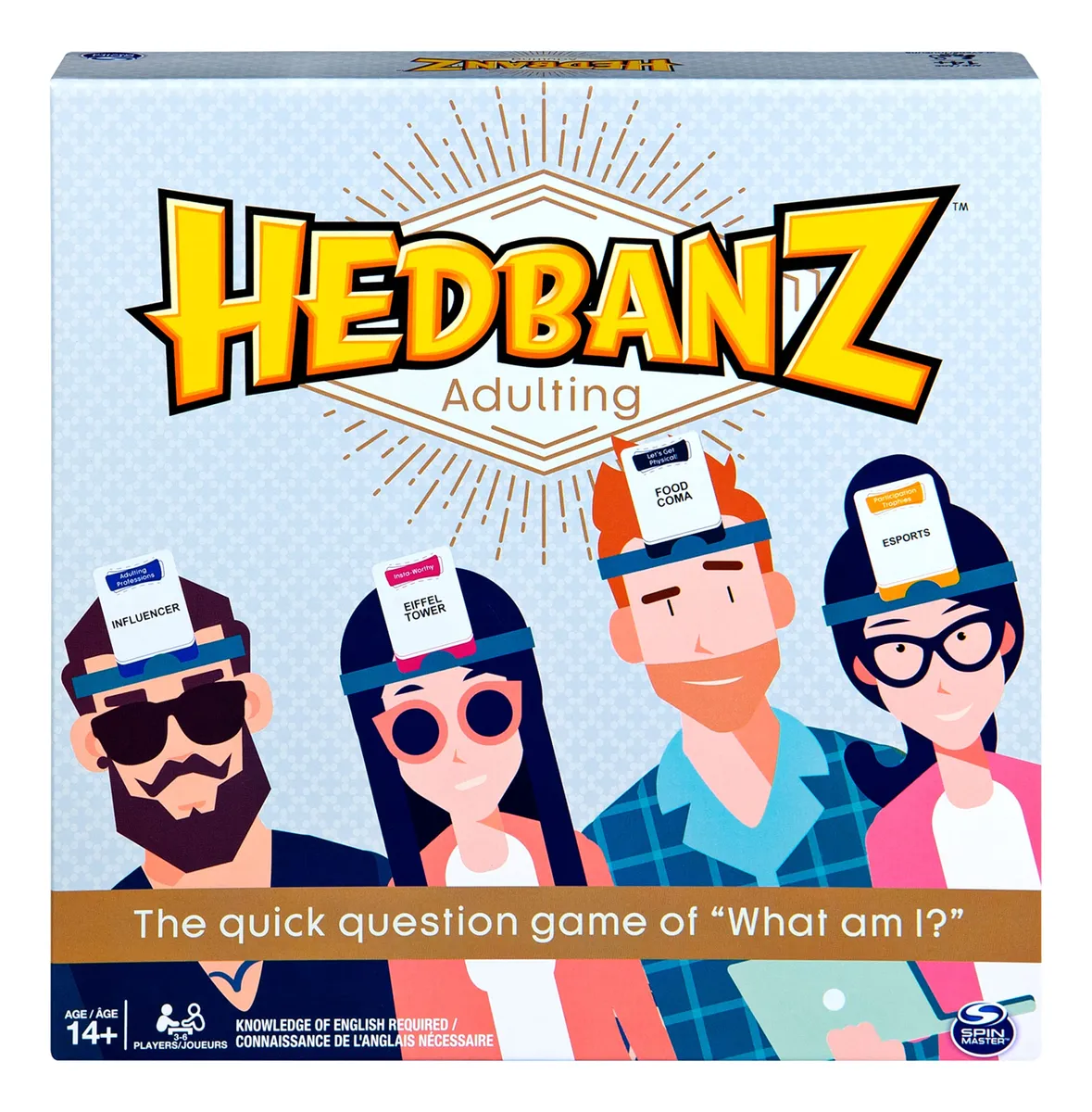 Hedbanz Juego de Adivinanzas para Adultos y Millennials | Diversión Grupal Garantizada | Noches de Juegos Perfectas | El Regalo Ideal para Amigos