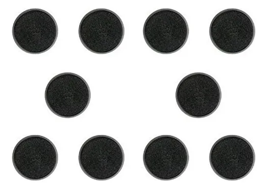 10 Bases Redondas 50mm Warhammer 40k Age of Sigmar | Ideal para Miniaturas y Ejércitos | Plástico Resistente | Perfectas para Torneos y Coleccionismo