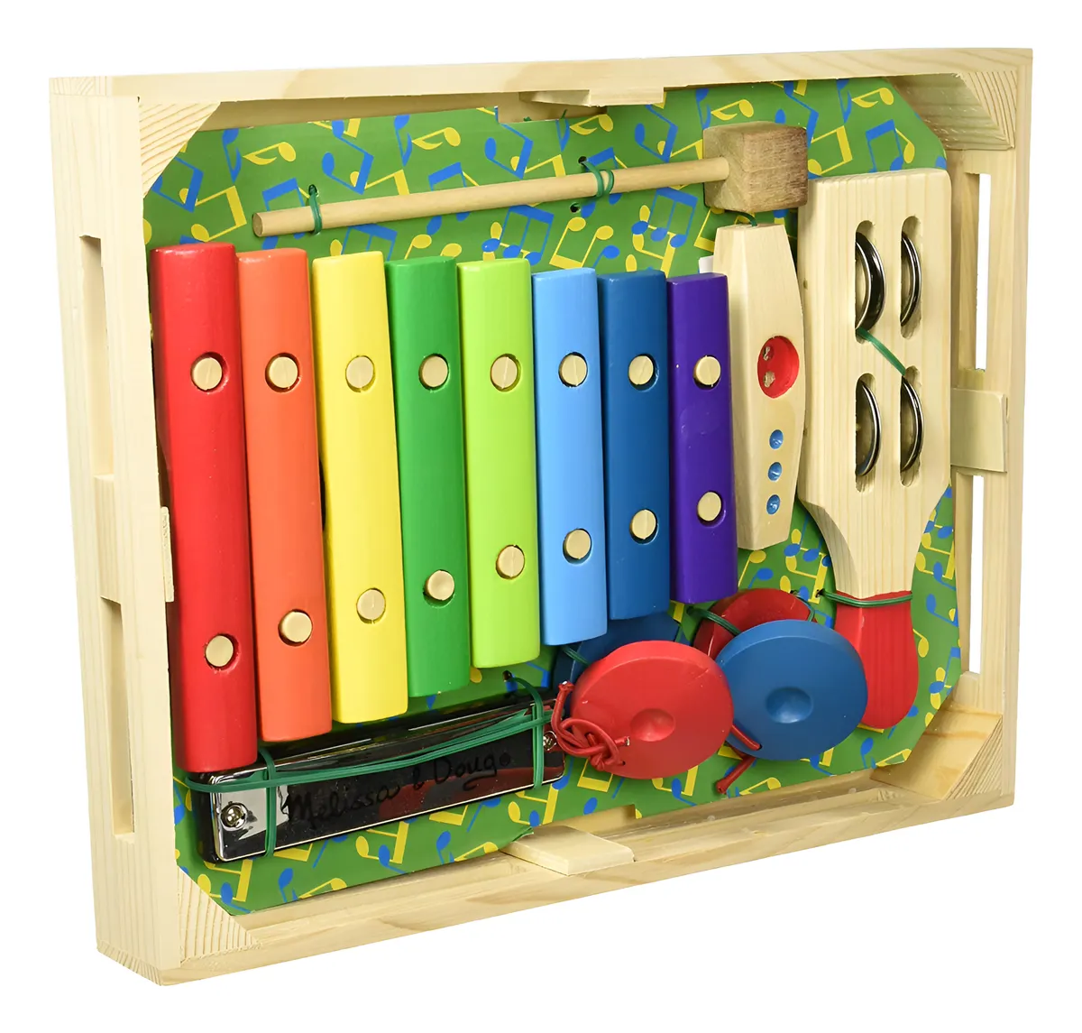Banda en una Caja de Instrumentos Musicales de Juguete - Set de 5 Piezas para Niños y Niñas - Divertido y Educativo para el Desarrollo Musical Temprano