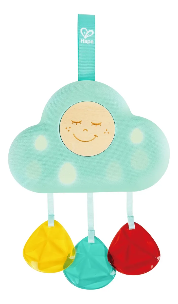 Colgante Musical Luminoso Hape para Bebés - Estimulación Multisensorial, Melodías Relajantes y Luces Suaves para Cuna - Colores Variados
