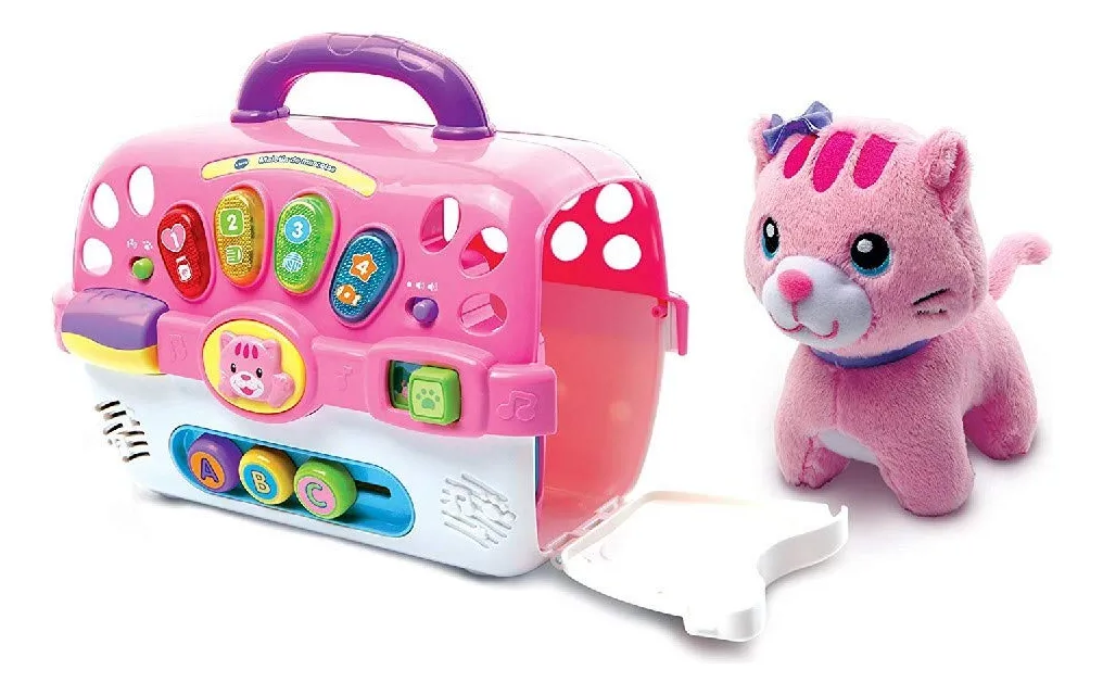 Maletín Interactivo Vtech para Mascotas Rosado - Versión Español - Juguete Educativo para Niños - Explora y Aprende Cuidado Animal