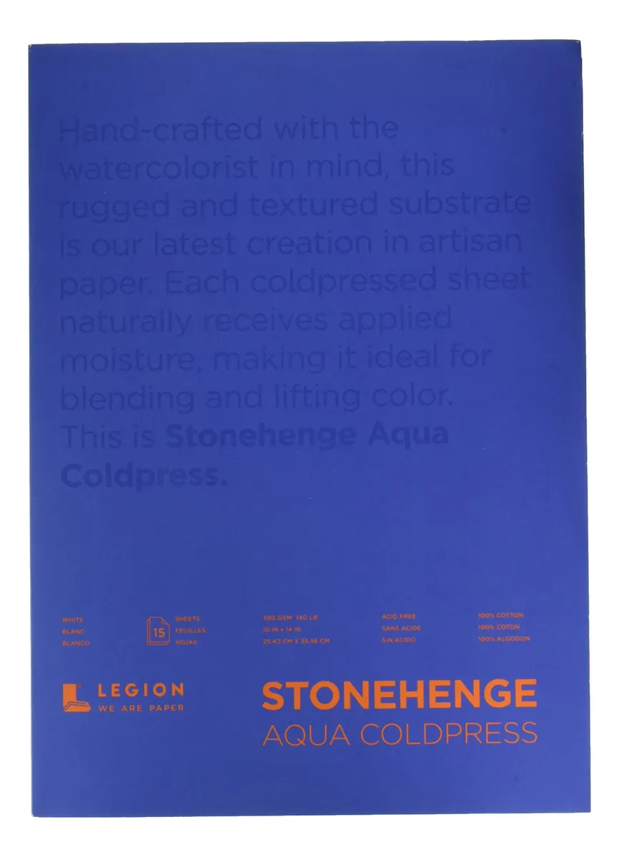 Acuarela Stonehenge Aqua Papel Profesional 10x14 Cm Multicolor para Artistas y Dibujo | Ideal para Técnica Húmeda