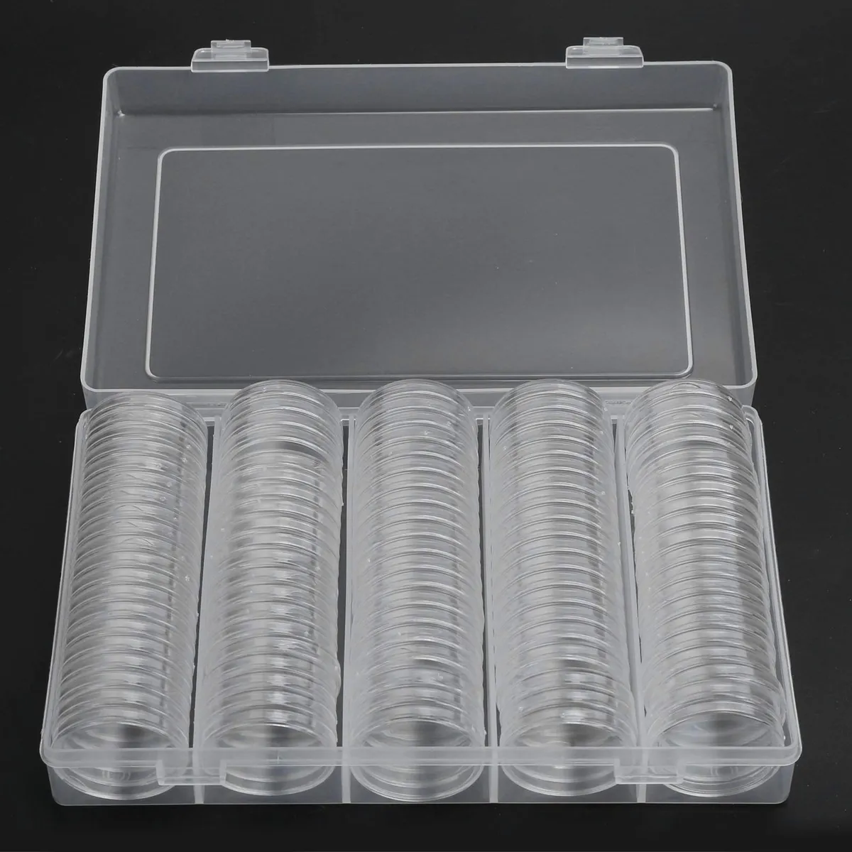 100 Cápsulas Transparentes Protectores Estuche para Monedas de 30mm | Protección Profesional para Coleccionistas | Almacenamiento Seguro y Duradero