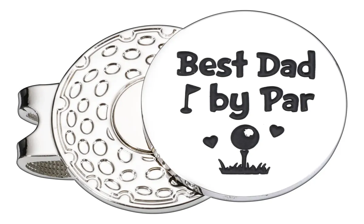 Marcador de Golf 'Best Dad By Par' para Papá Amante del Golf | Regalo Ideal para Padres Golfistas | Accesorios de Golf Divertidos y Únicos