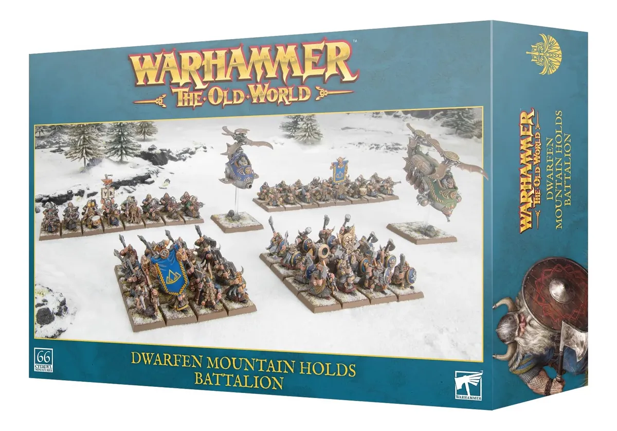 Batallón Enano de Montaña Warhammer: Warhammer: Battles: ¡Domina el Campo de Batalla con Miniaturas de Enanos de Montaña para Coleccionistas y Jugadores!