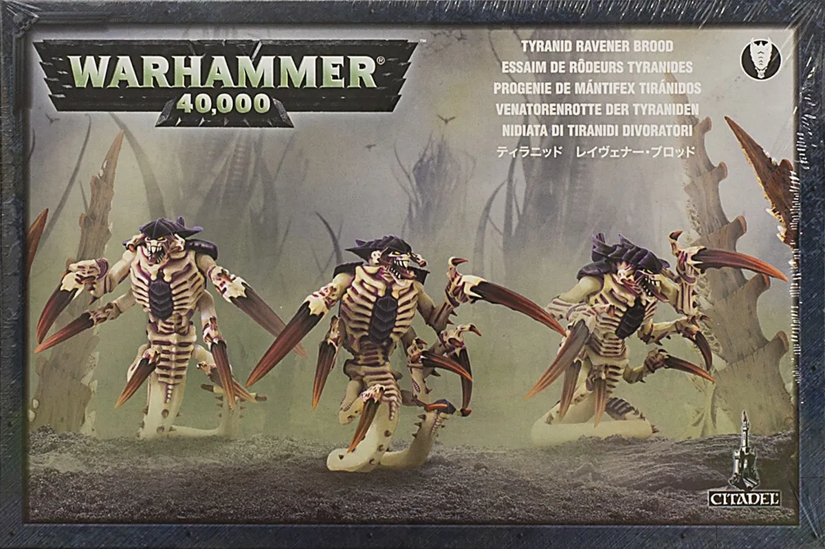 Caja De Raveners De Tyranids En Plástico Para Warhammer 40,000: Set De 3 Modelos Coleccionables Para Batallas Épicas