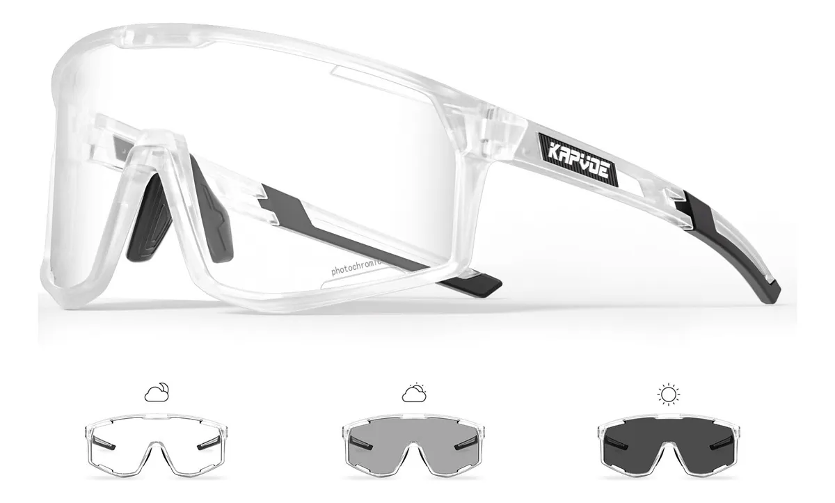 Gafas De Ciclismo Fotocromáticas - Lentes Que Se Oscurecen Al Sol, Protección UV400, Ligeras Y Deportivas