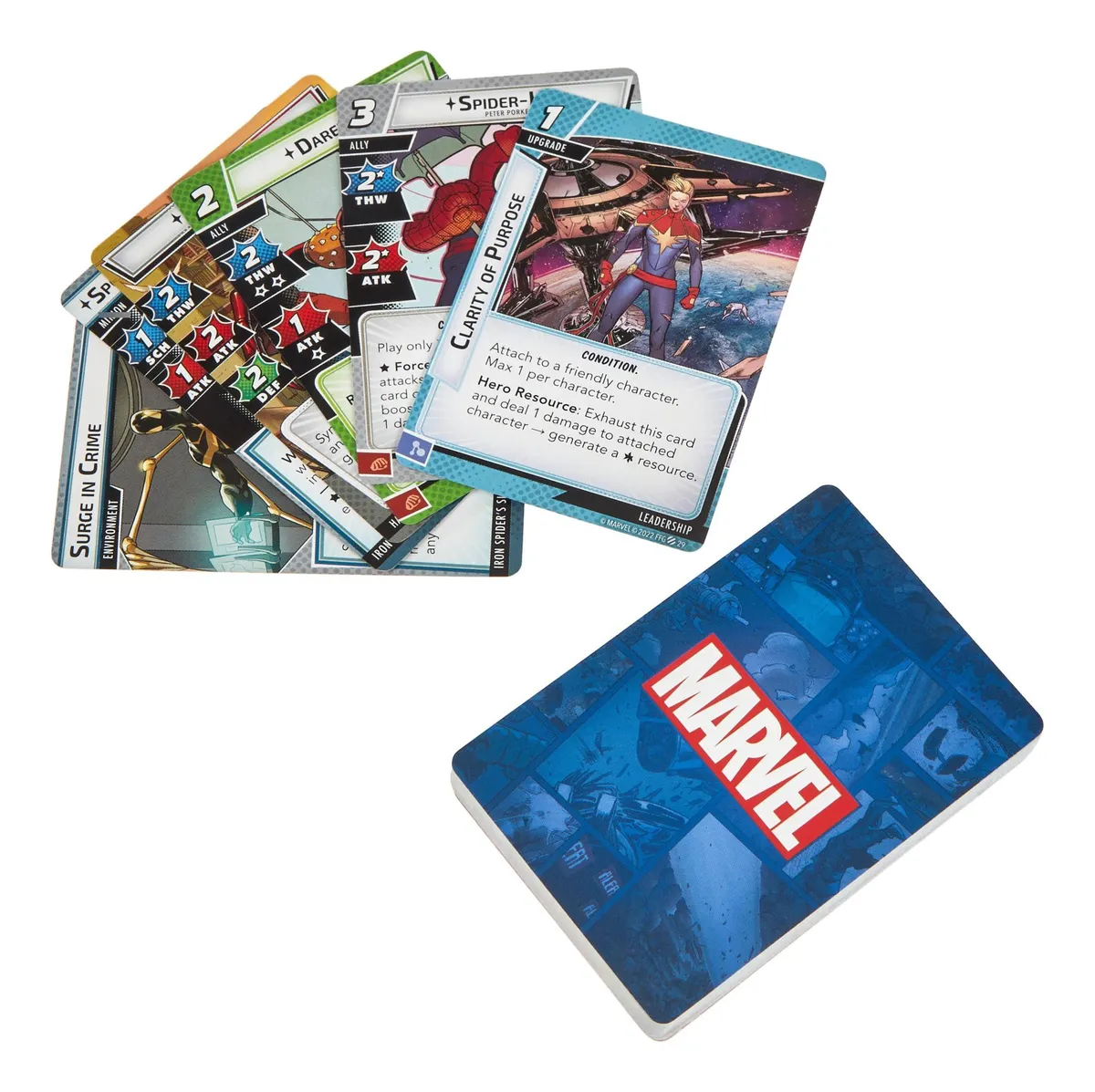 Marvel Champions: Sp//dr Hero Pack Expansión - Juego de Cartas Coleccionables para 1-4 Jugadores en Inglés - Diversión Estratégica y Coleccionable