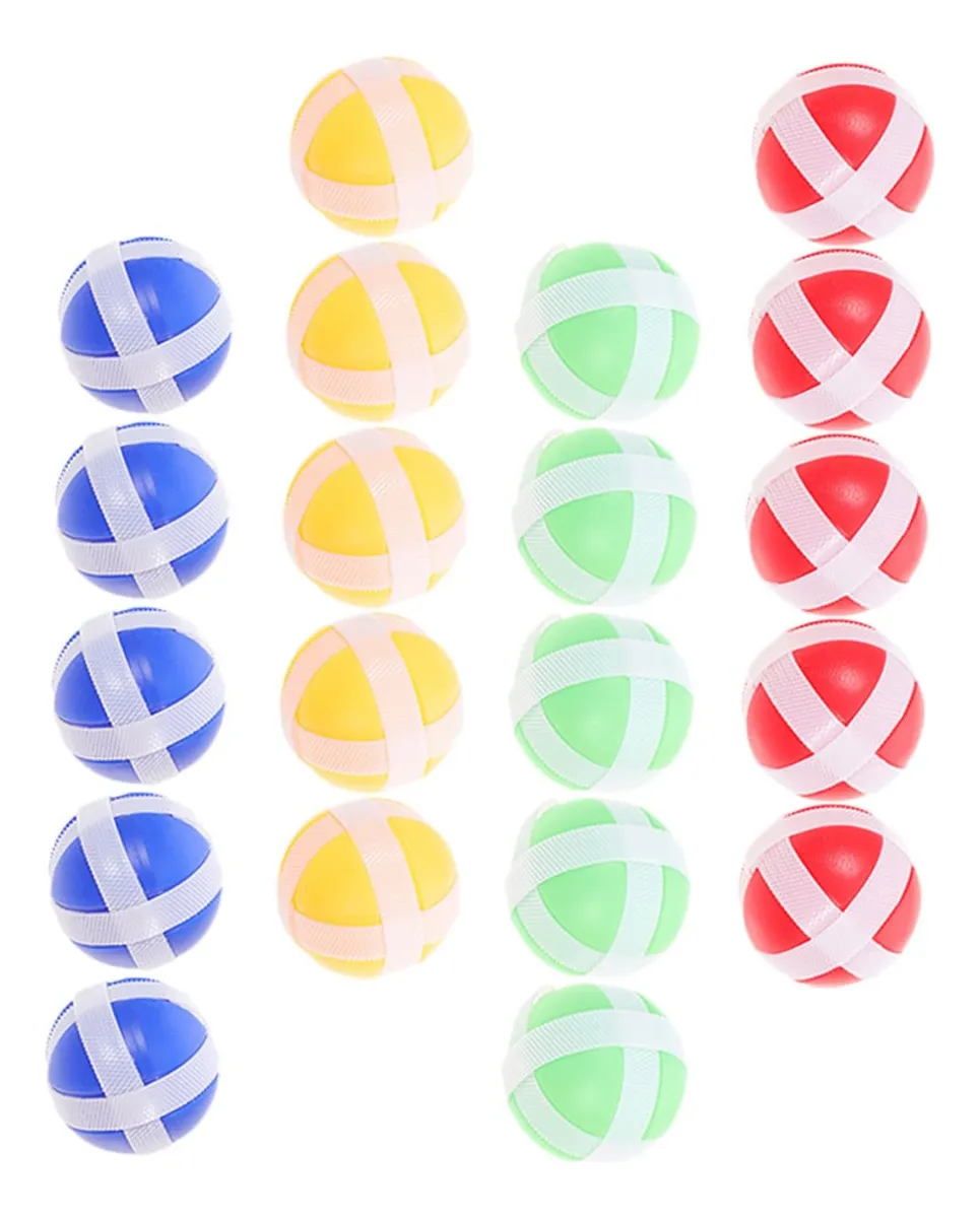 20 Piezas Tablero de Dardos Adhesivo con Bolas de Repuesto | Juego Divertido para Niños y Adultos | Ideal para Interiores y Exteriores | Sin Daños