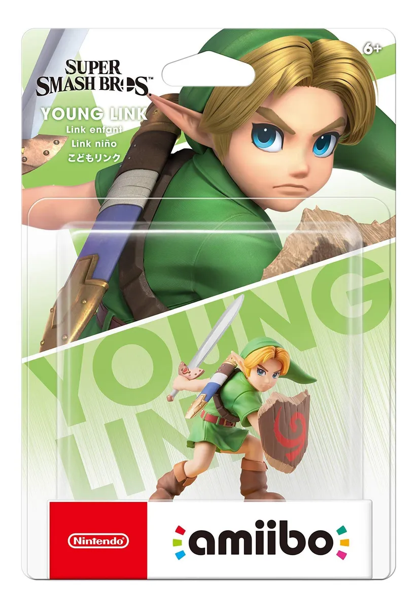 Amiibo Young Link Edición Super Smash Bros. Coleccionable Figura Interactiva Nintendo Switch Wii U 3DS