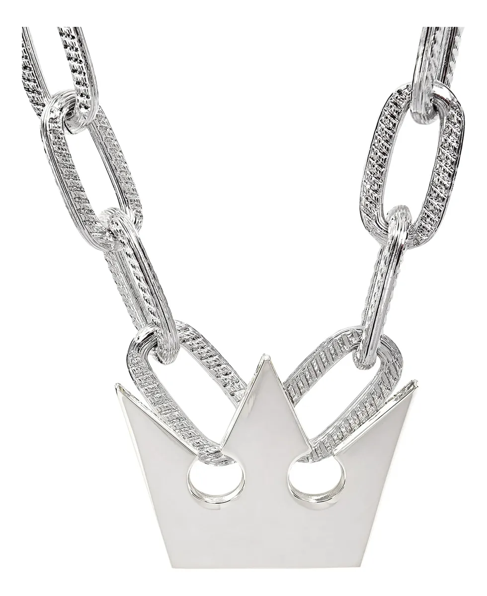 Collar Cadena Gruesa con Colgante Corona Halloween - Accesorio Festivo y Elegante para Disfraces y Fiestas Temáticas - Ideal para Regalo
