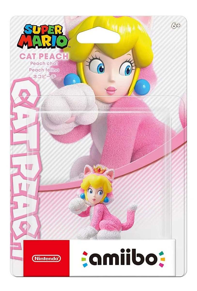Figura Coleccionable Amiibo Cat Peach - Serie Super Mario - Accesorio Interactivo para Nintendo Switch, Wii U y 3DS - Figura de PVC de Alta Calidad - Regalo Ideal para Fans de Mario