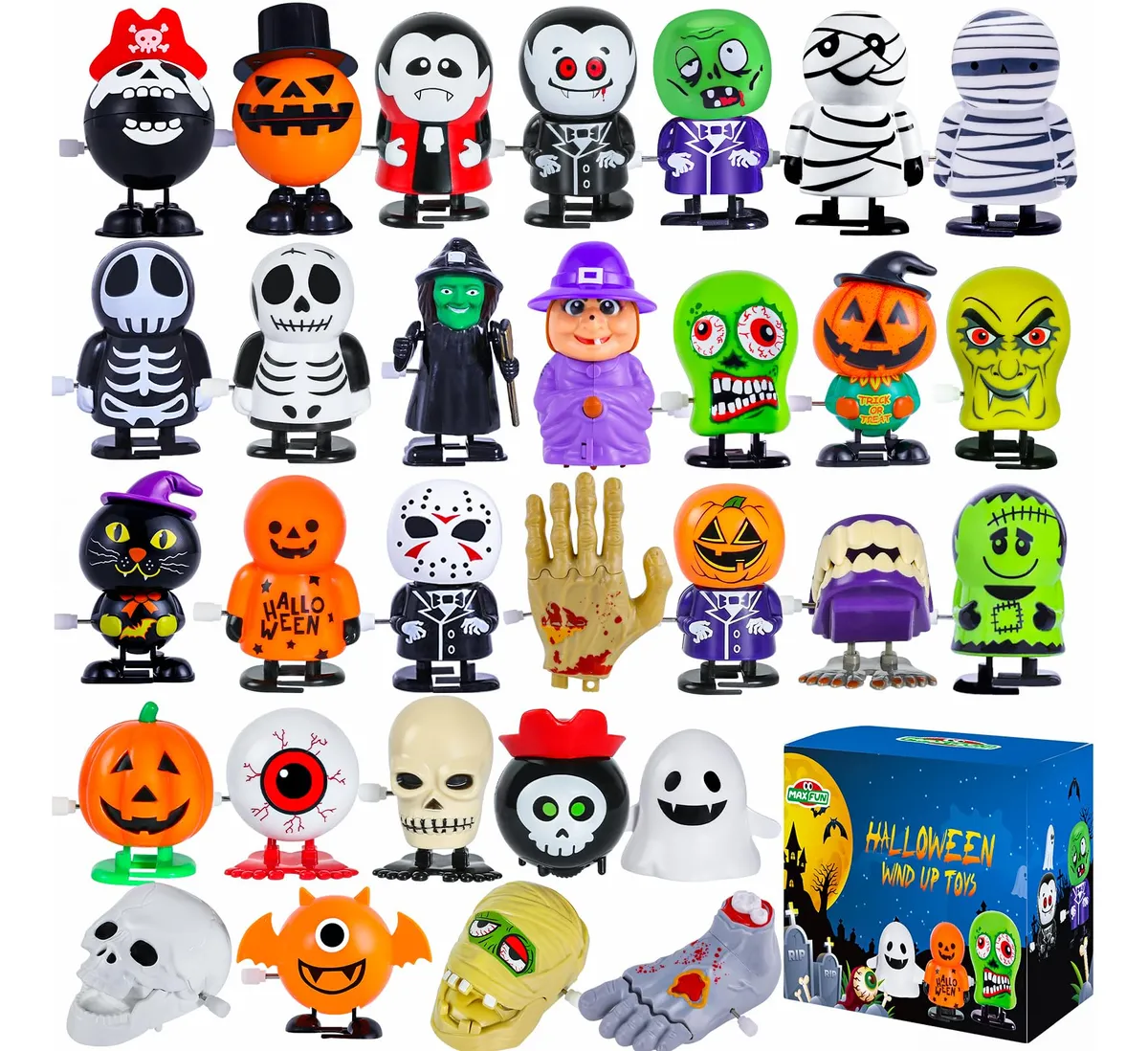 Juego de 30 Juguetes Temáticos de Halloween: Perfectos para Fiestas Infantiles, Decoración y Sorpresas Divertidas