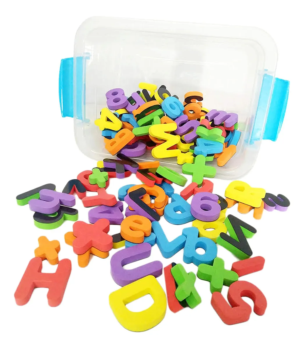 123 Piezas Magnéticas para Nevera: Números y Símbolos Educativos a Color para Niños | Imanes Divertidos para Refrigerador | Aprendizaje Lúdico