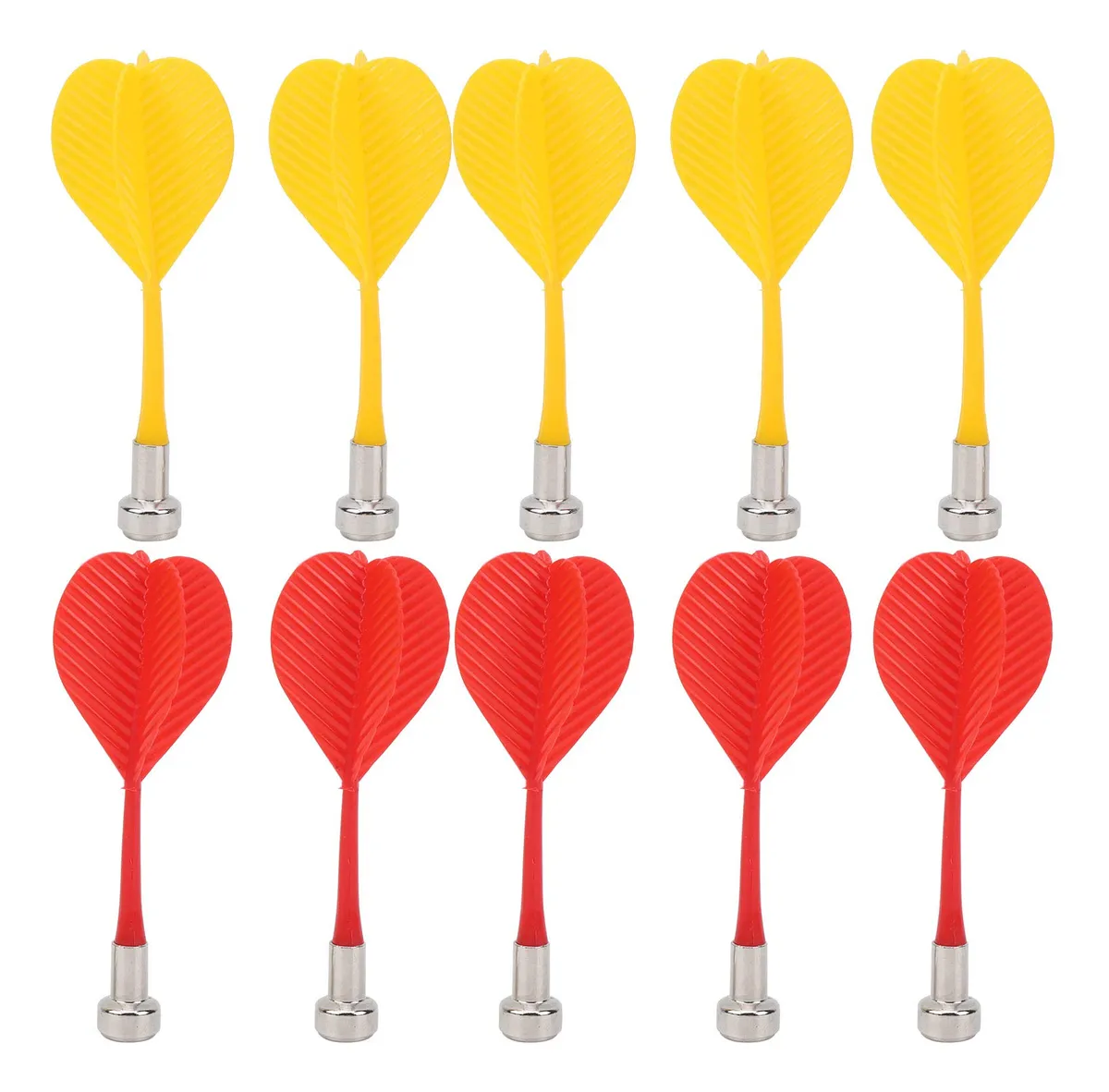 Agujas de Dardo Magnéticas Profesionales para Diana con Cabezas Planas, Juego de 10 Unidades, Color Rojo Vibrante, Diseño Exclusivo "Ama Como Se Muestra"