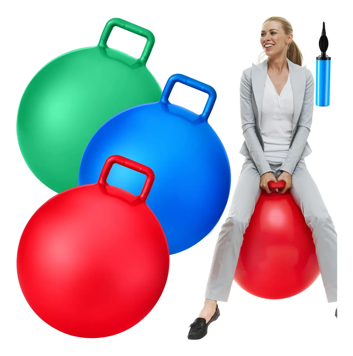 Bolas de Rebote Profesionales de 29 Pulgadas con Asa para Ejercicio y Deporte - Mejora tu Entrenamiento y Rendimiento