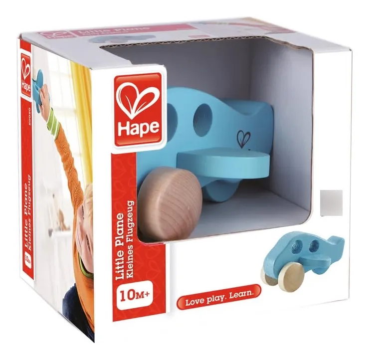 Avión de Juguete de Madera para Niños Hape Toy Vehicle - Juguete Educativo y Duradero para Desarrollar la Imaginación - Ideal para Regalo Infantil